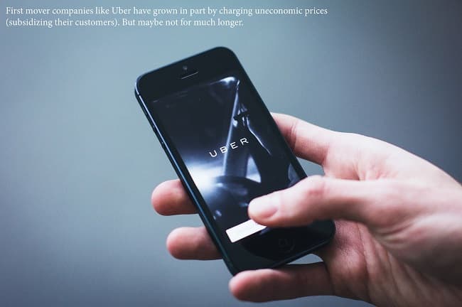 Investors have subsidized our Uber rides, Spotify tunes and Netflix binging — but maybe not for much longer